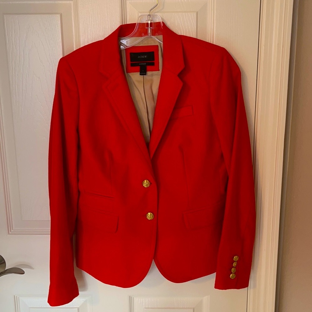 J Crew vibrant Orange Jacket Size 4